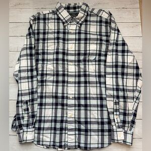 Nautica Plaid Button Down Shirt Mens XL Cotton Long Sleeve Casual Classic